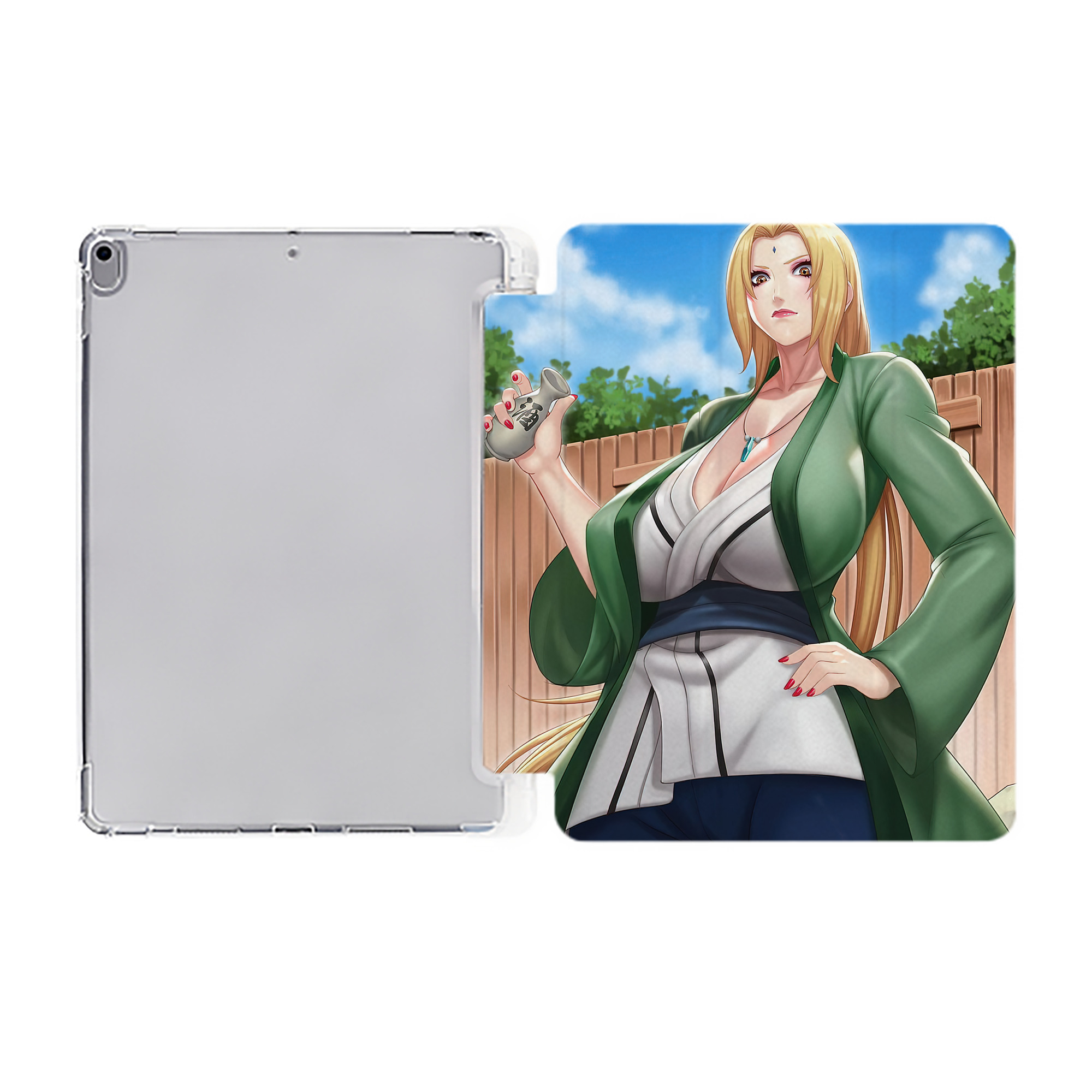 （画像用） NARUTO -ナルト- NARUTO -ナルト- 疾風伝 IPad ケース ペン収納付き 三つ折りスタンド PUレザー×シリコン 対応機種9.5/10.5/10.9インチ